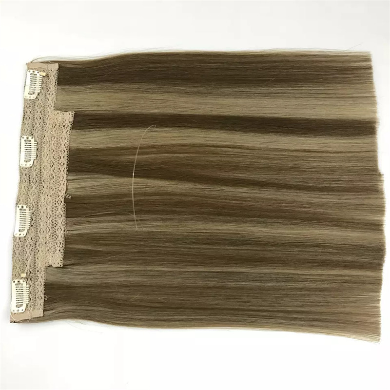 Factory Wholesale Halo Extension Best Price High Quality Highlight Color 100% Remy Hair Extension